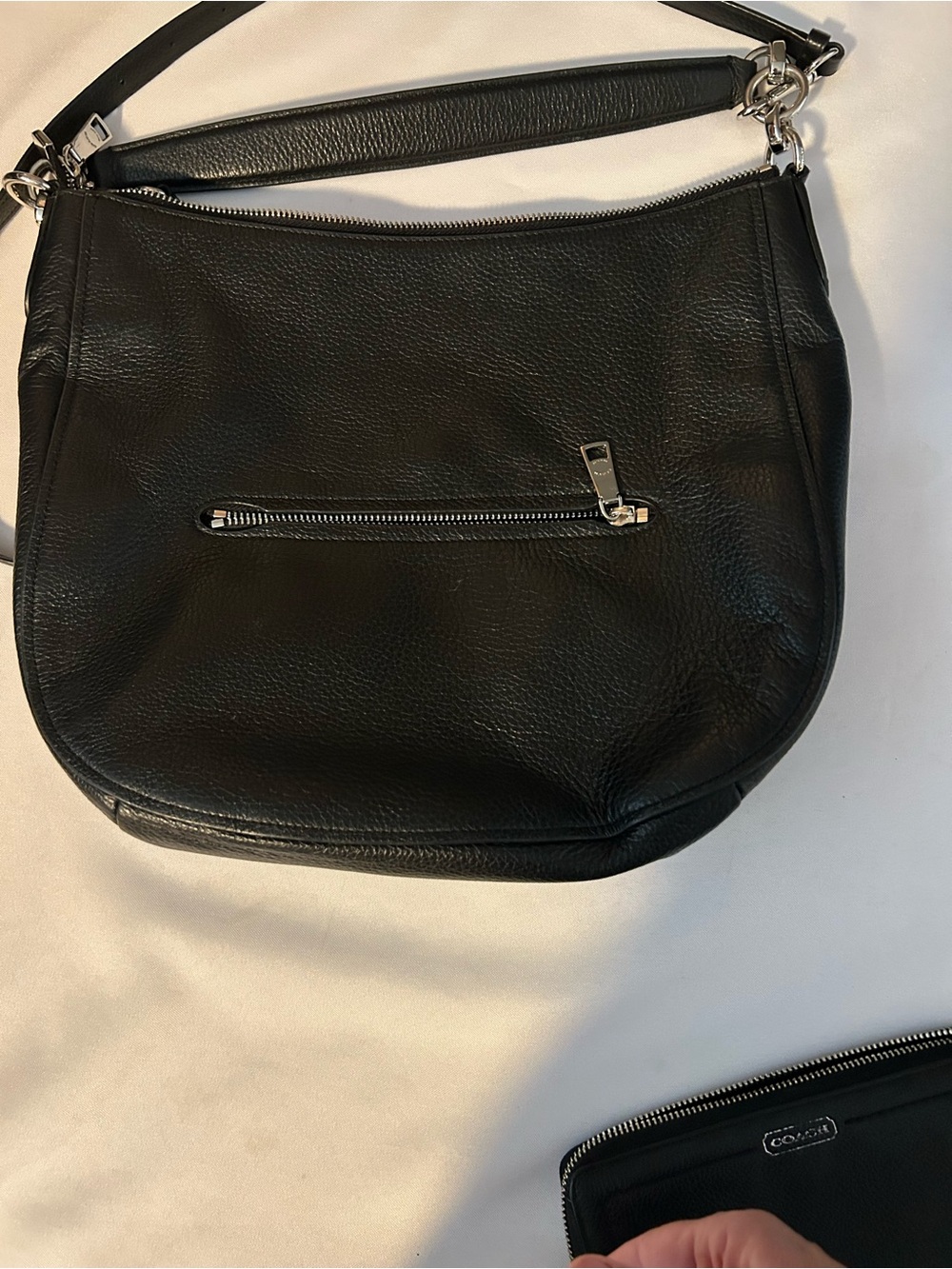 Coach Black Leather Elle Hobo Shoulder Bag EUC Condition w/ Matching Wallet - Picture 2 of 7